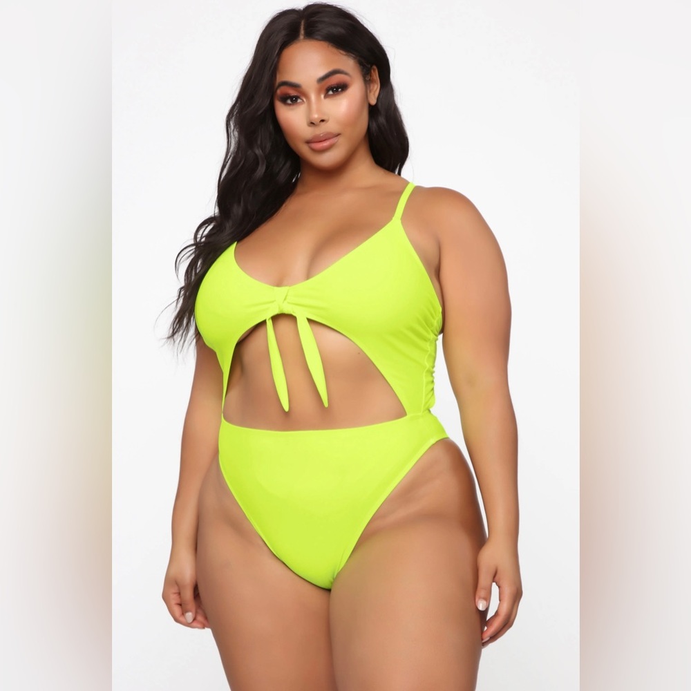 Royally Tied Swimsuit - Neon Yellow
